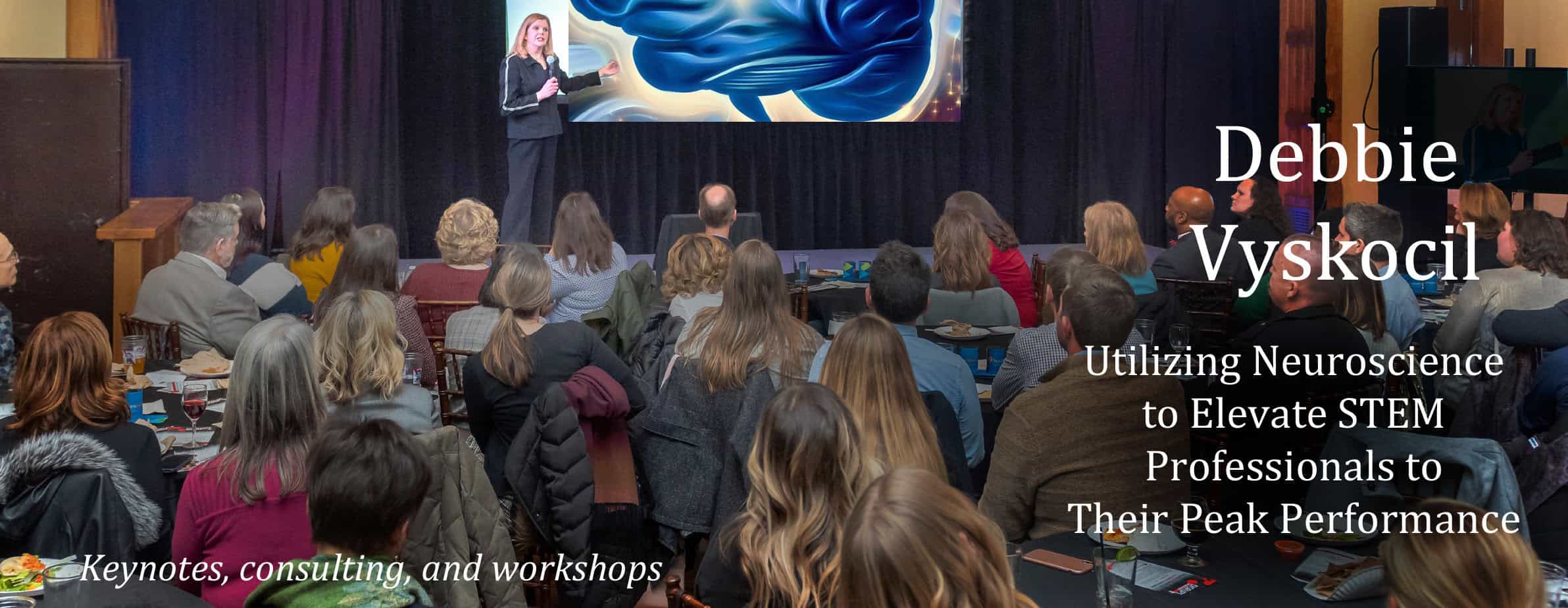 phone banner Keynote speaker neuroscience, scientists, engineers fintech STEM humor